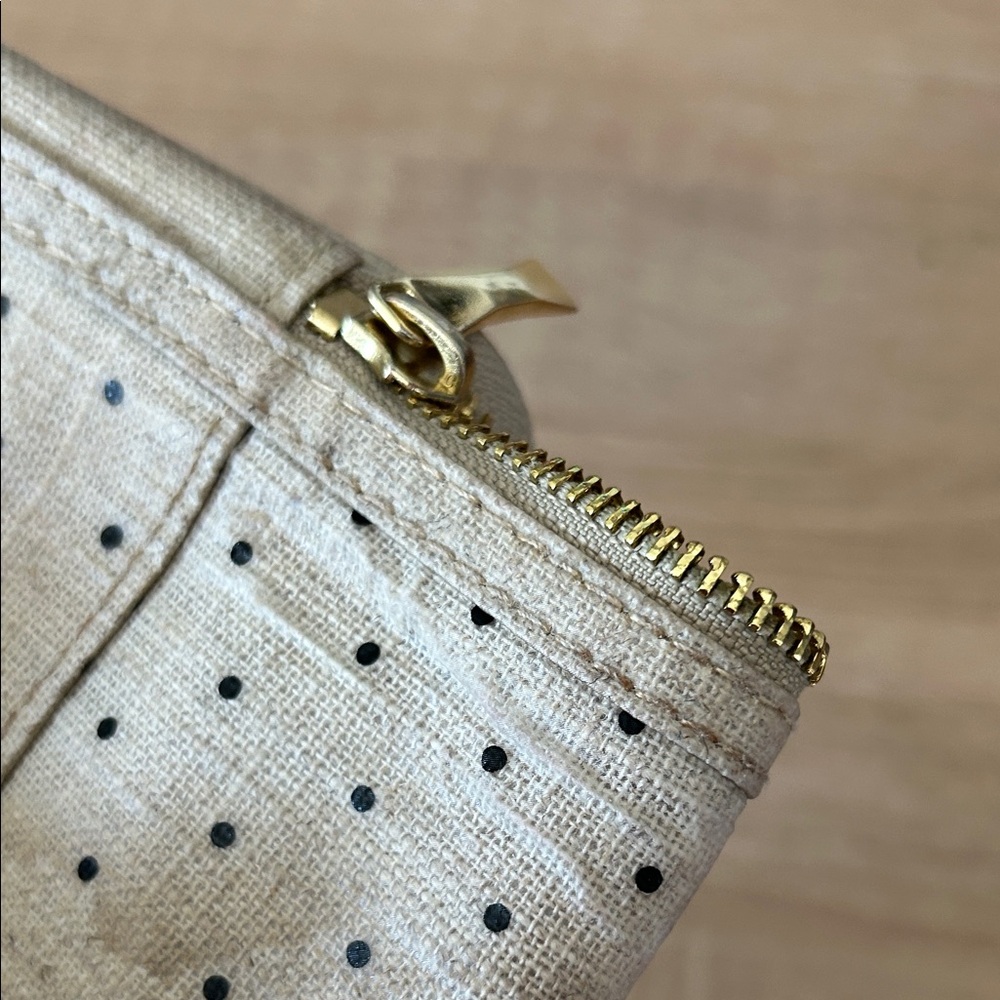 Polka Dot Tan Pouch - Picture 6 of 8